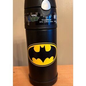 Batman Thermos Funtainer  Insulated Stainless Steel Kids Water Bottle Flip Straw